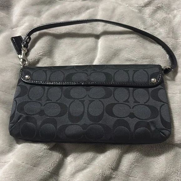 Coach Black Monogram Wristlet - Picture 2 of 4